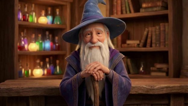 Wise Fantasy Wizard Eldrin